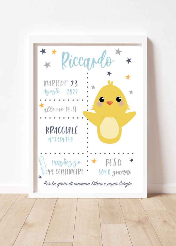 Poster nascita Pulcino