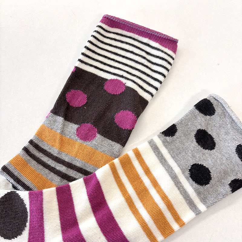 Kit Spaiato - calza corta Fantasia Grigio/rosa - immagine 4